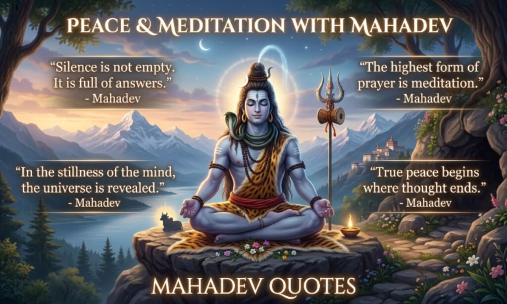 Peace & Meditation Mahadev Quotes