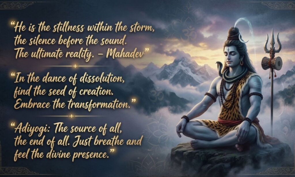 Poetic & Aesthetic Mahadev Quotes