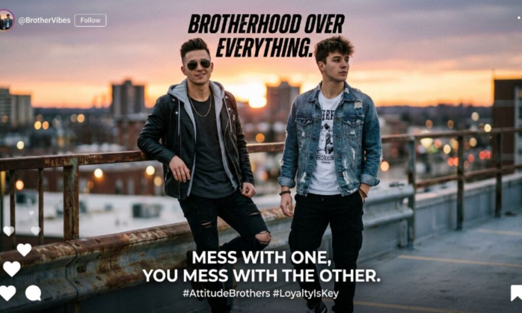 Attitude Brother Captions for Instagram