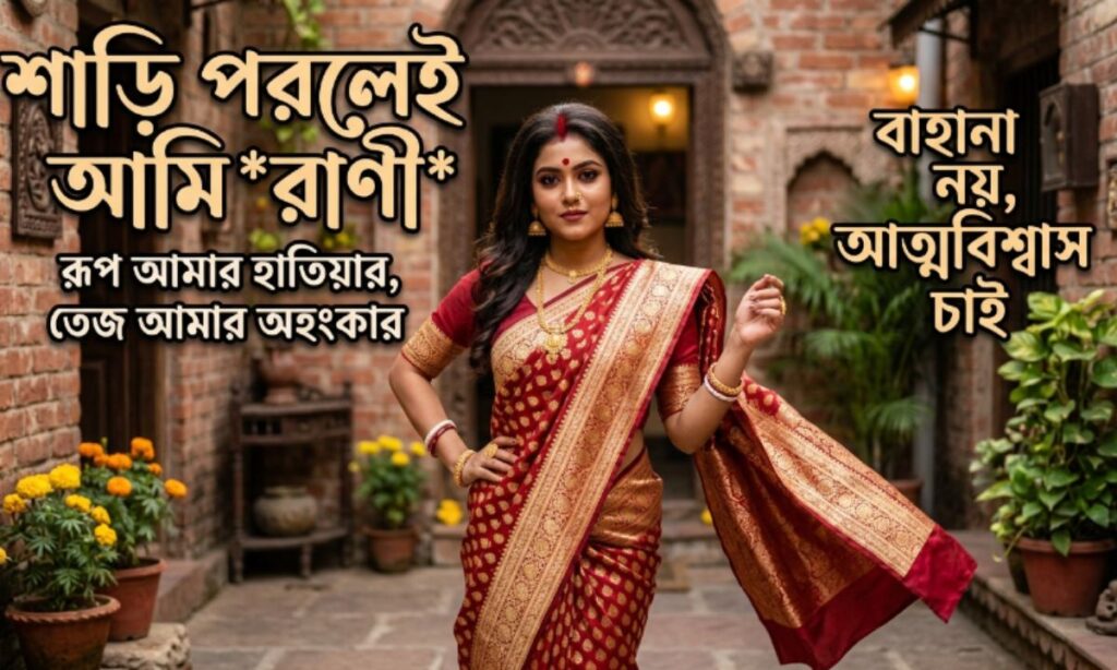 Attitude Captions in Bengali for Saree Picture