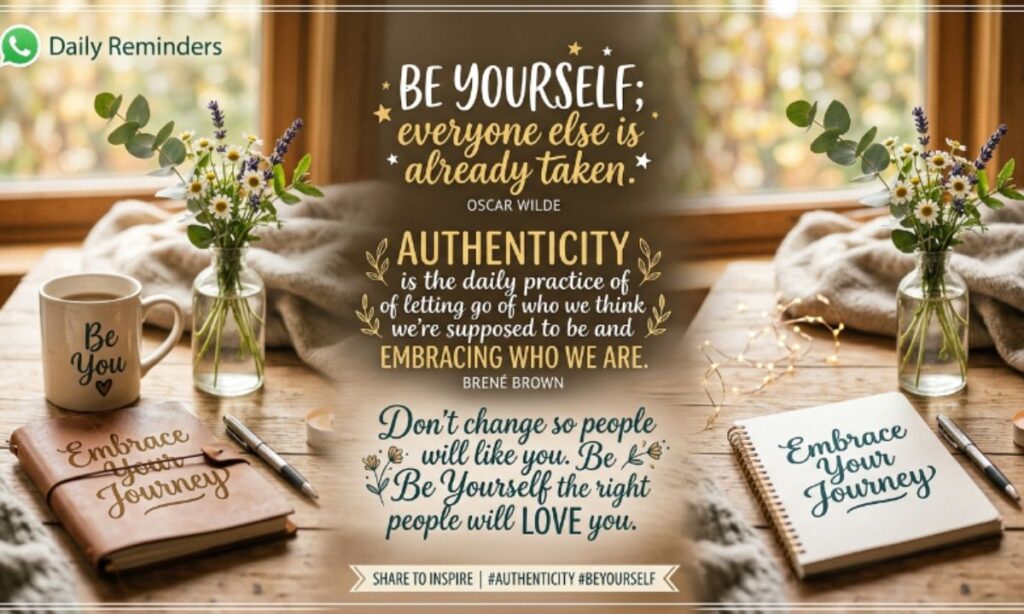 Be Yourself and Authenticity WhatsApp Quotes