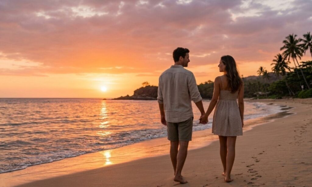 Beach Romance Captions