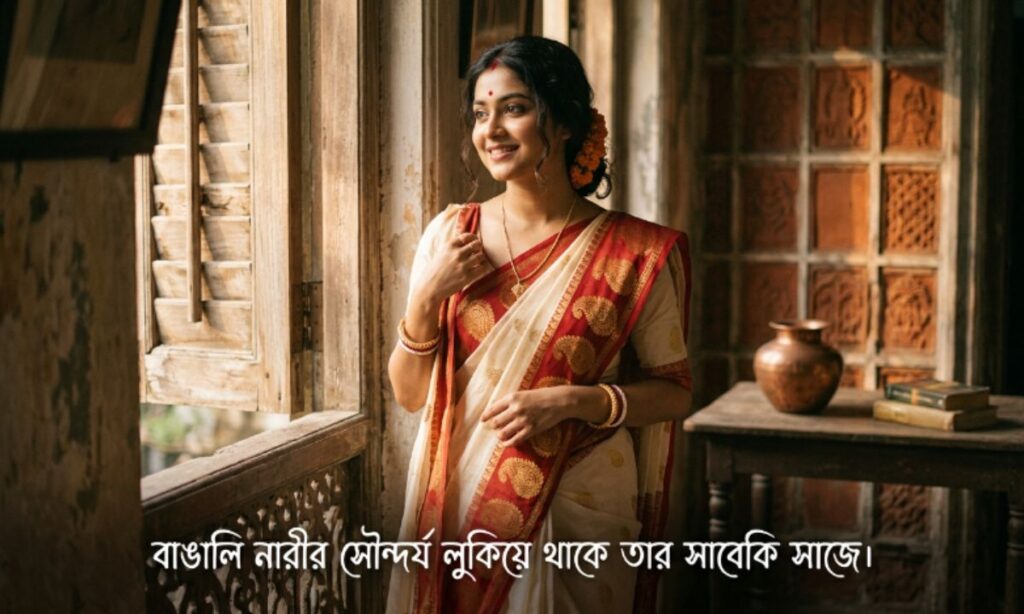 Bengali caption for saree pic