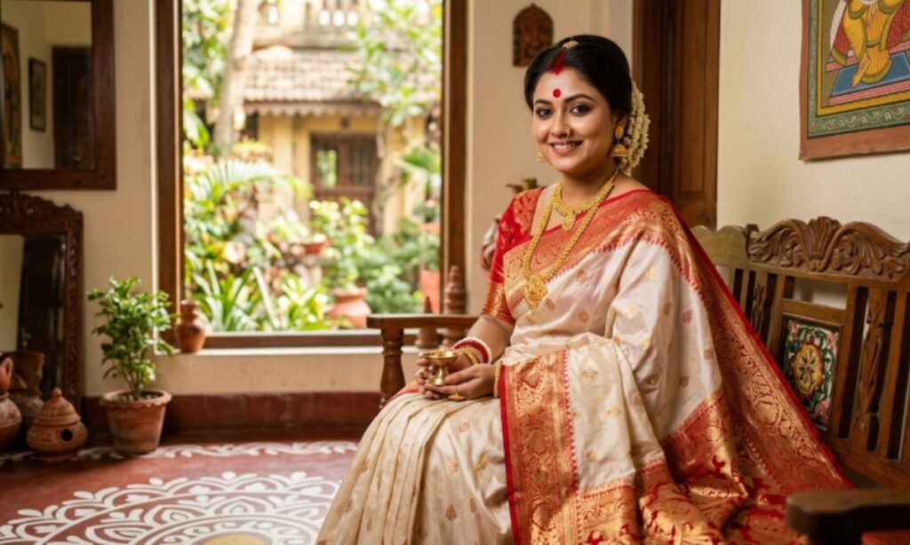 Caption for Bengali Look in English