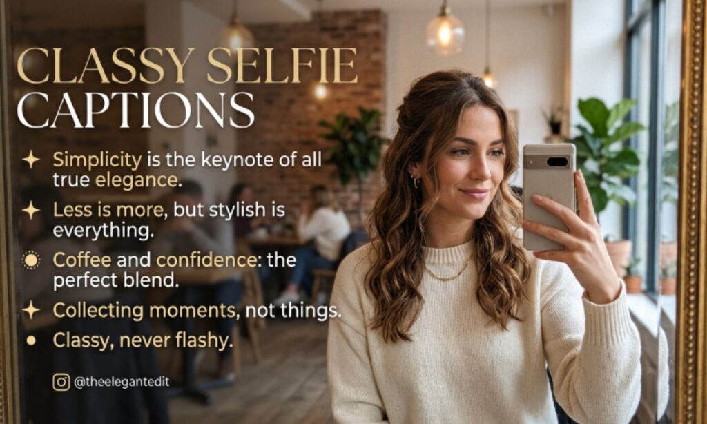 Classy Selfie Captions for Instagram