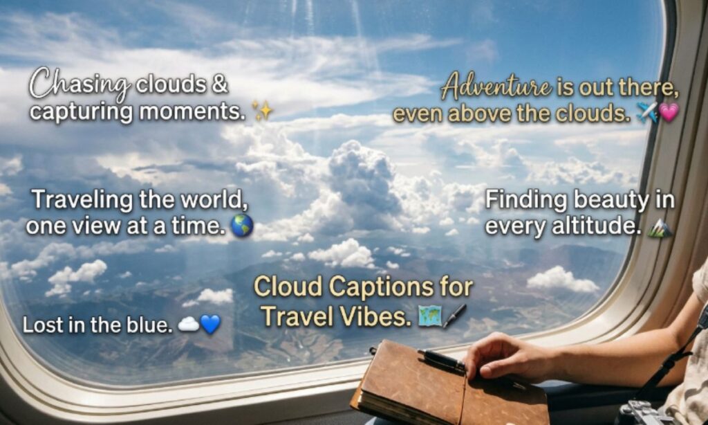 Cloud Captions for Travel Vibes