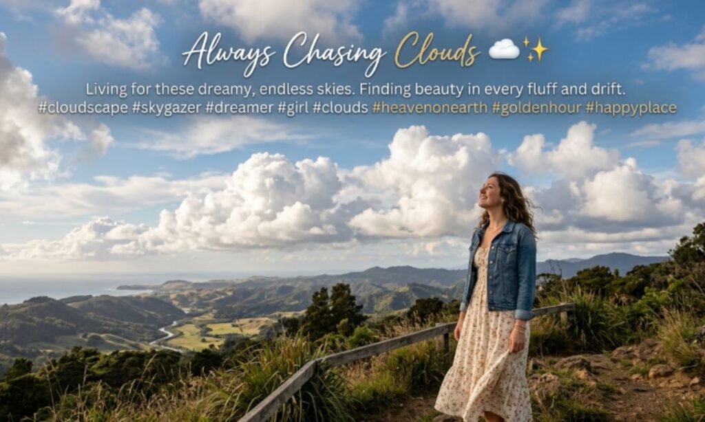 Clouds captions for Instagram for Girl
