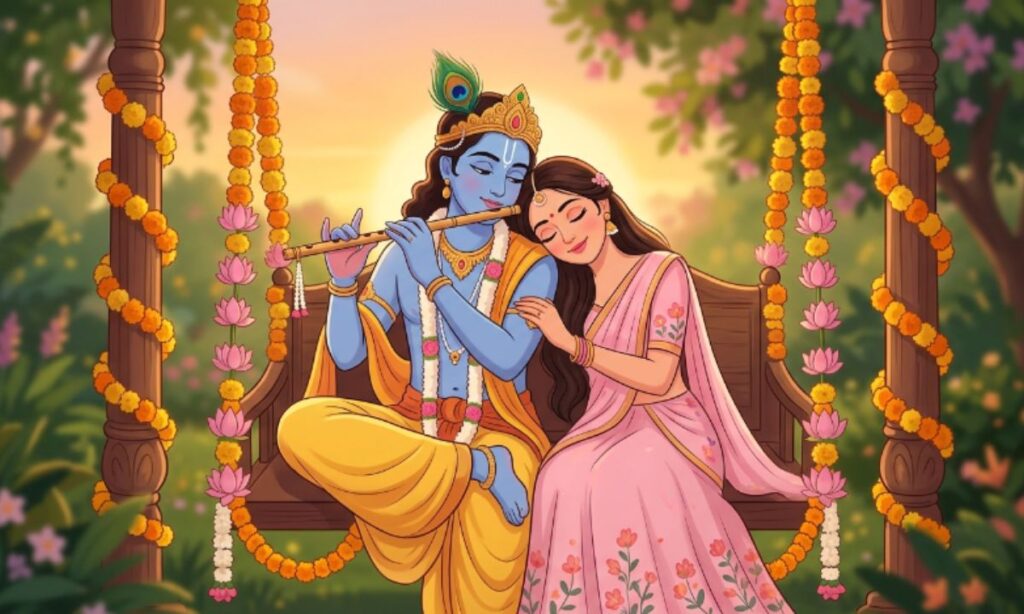 Cute Radha Krishna Captions for Couples