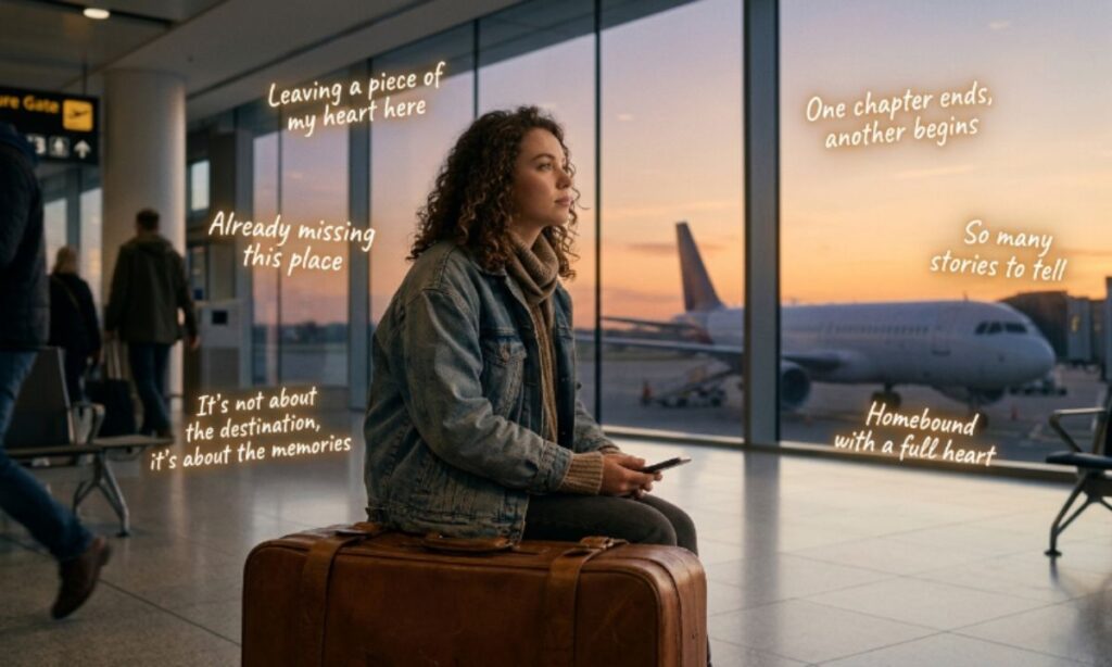 Emotional Captions for the End of a Trip