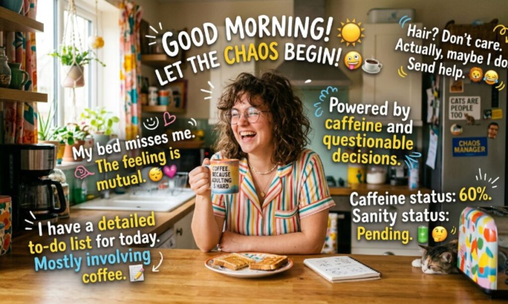 Fun and Quirky Morning Captions