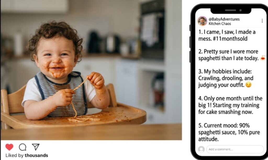 Funny 11 Months Old Baby Captions for Instagram