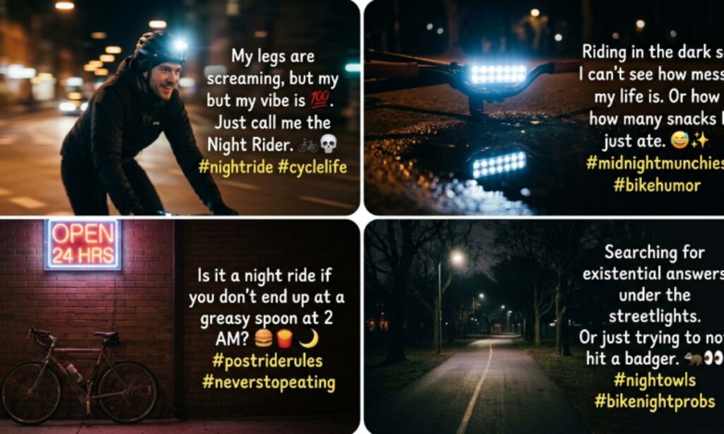 Funny Night Ride Captions for Instagram
