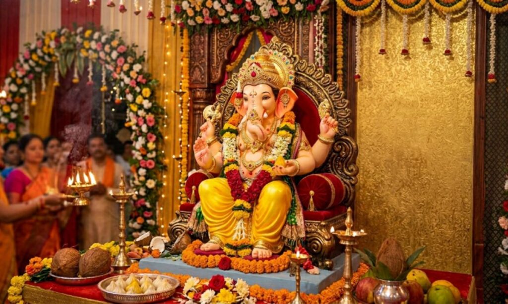 Ganpati Bappa Caption in Marathi