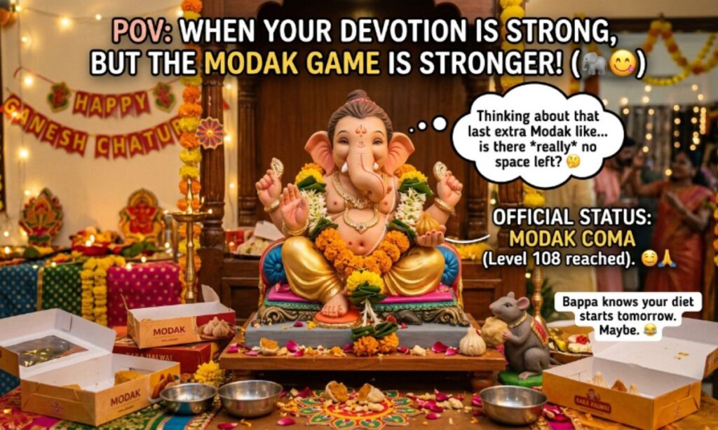 Ganpati Captions Funny