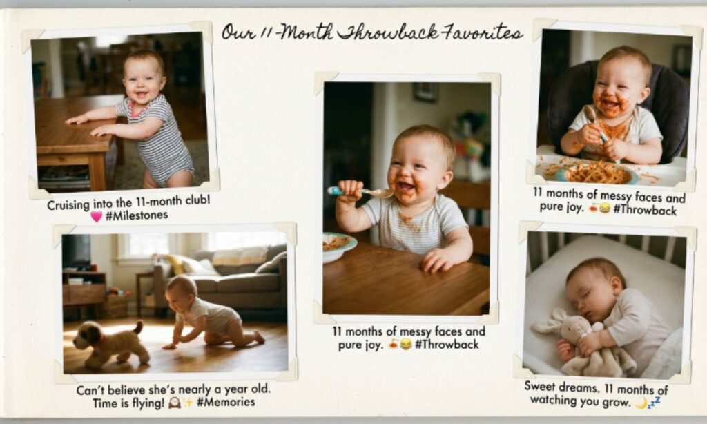 Iconic 11 Months Captions for Throwback Photos