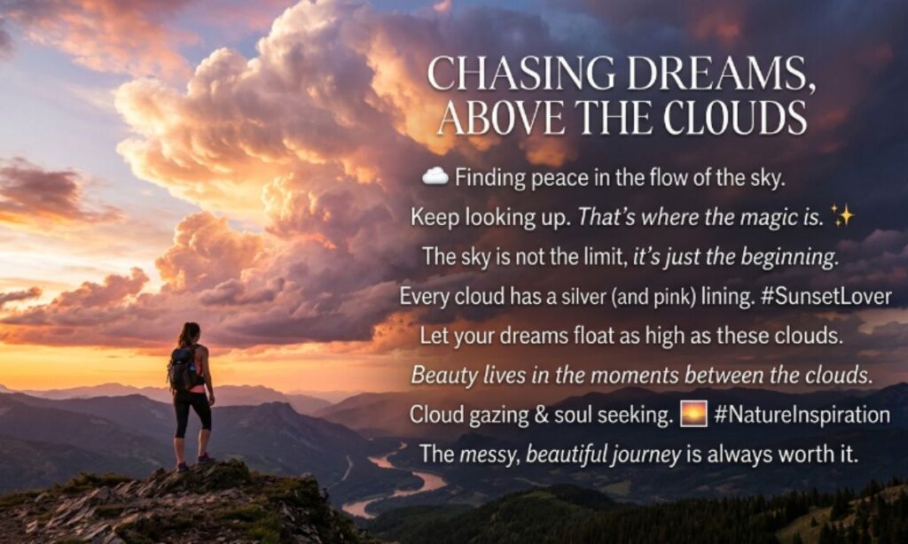 Inspirational Clouds Captions for Instagram