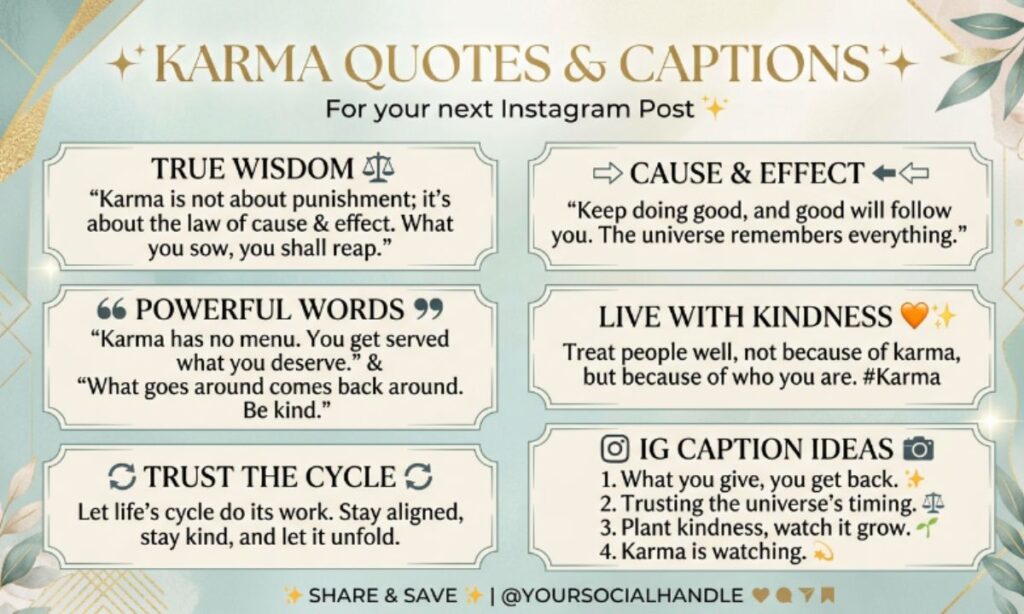 Karma Quotes and Captions for Instagram
