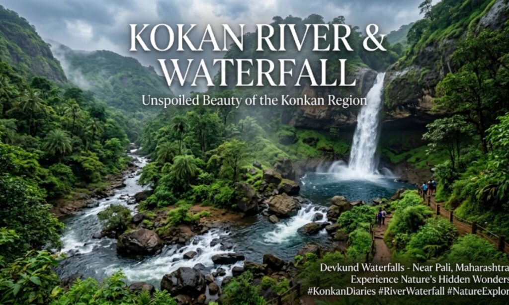 Kokan River & Waterfall Captions