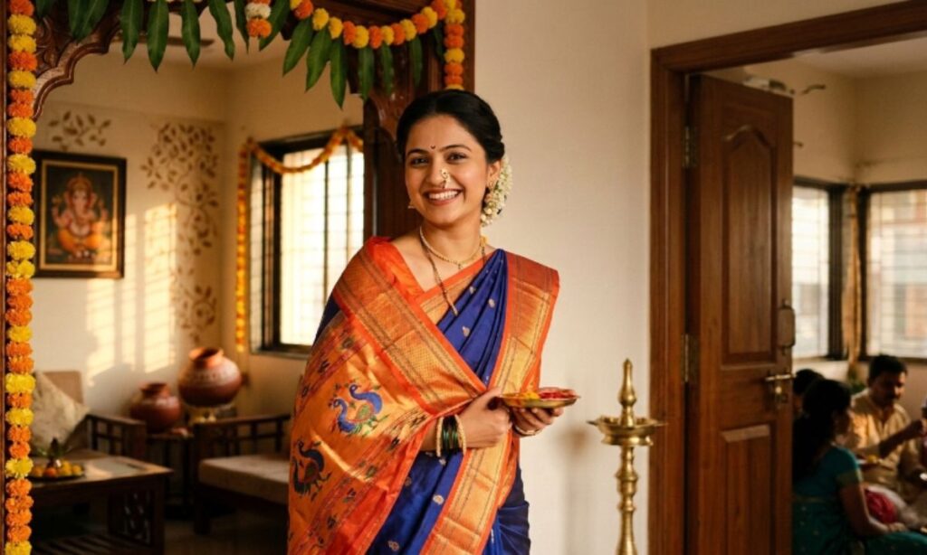 Love Saree Caption for Instagram in Marathi