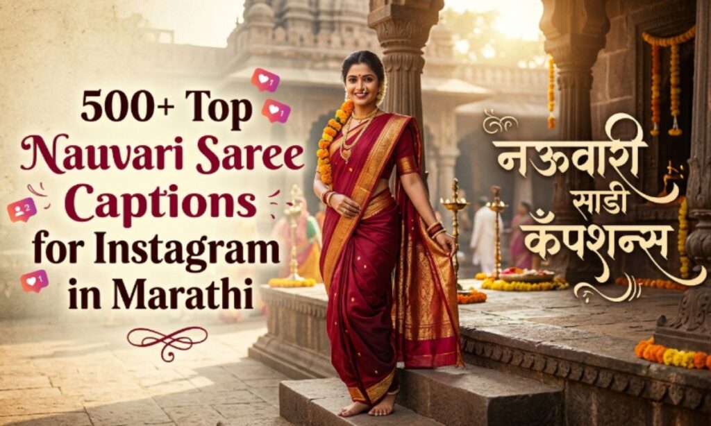 Nauvari Saree Captions for Instagram in Marathi