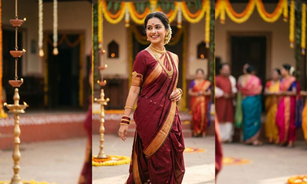 Nauvari Saree Captions for Instagram in Marathi for Girl