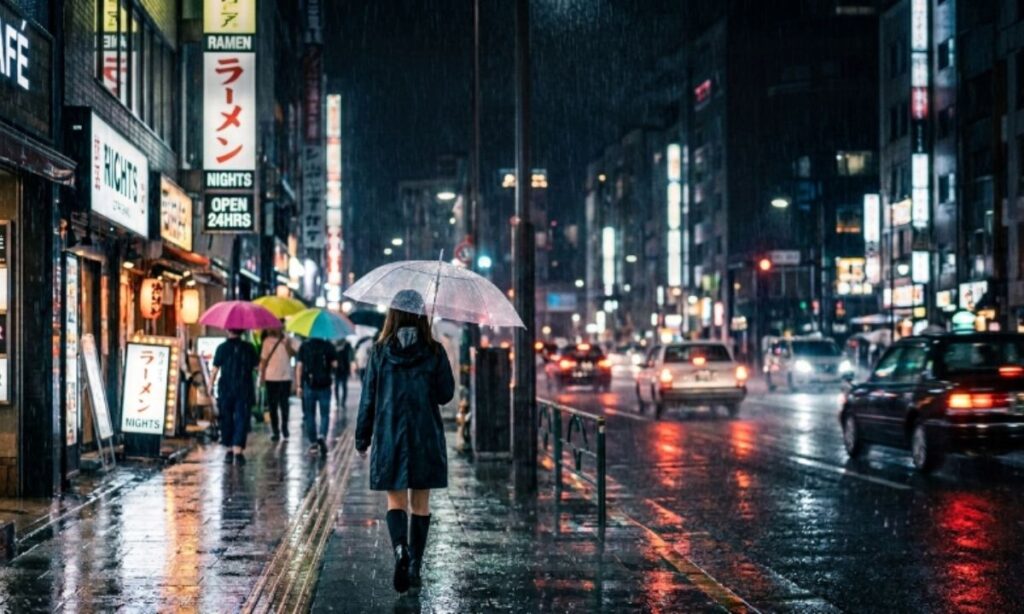 Night Rain Captions for Instagram