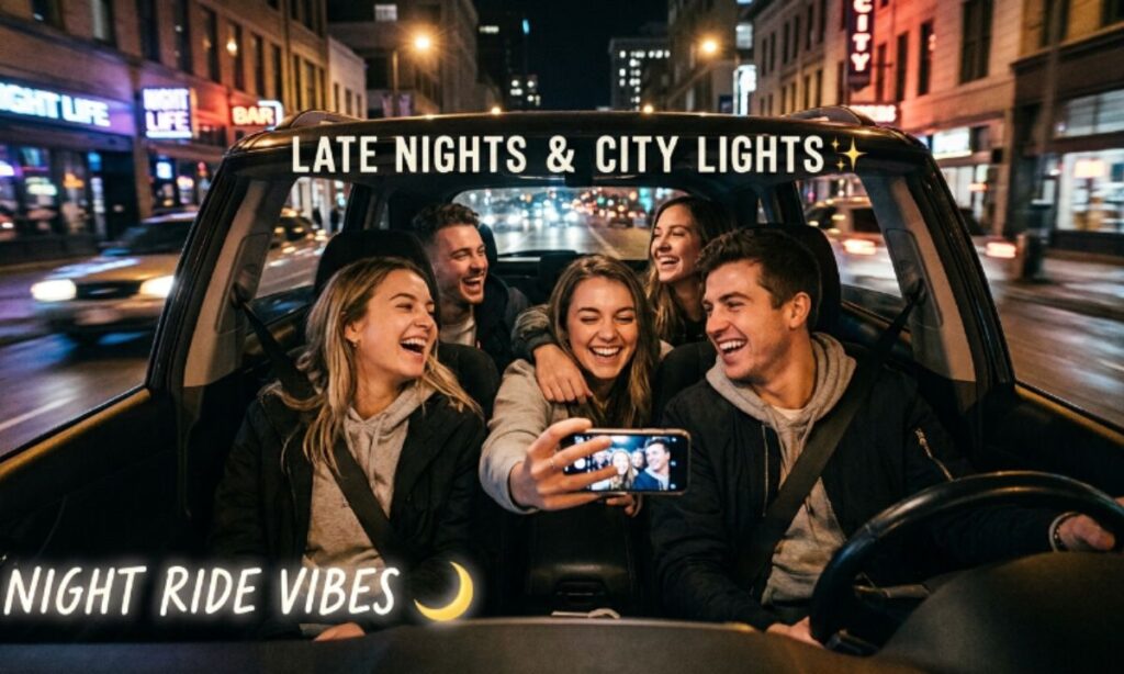 Night Ride Captions for Instagram with Friends