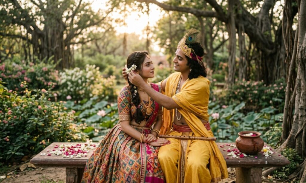 Romantic Radha Krishna Love Captions