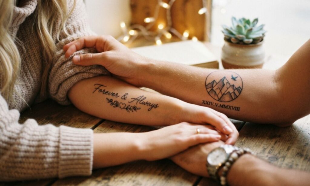 Romantic love tattoo captions