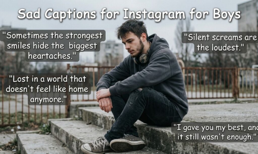 Sad Captions for Instagram for Boys
