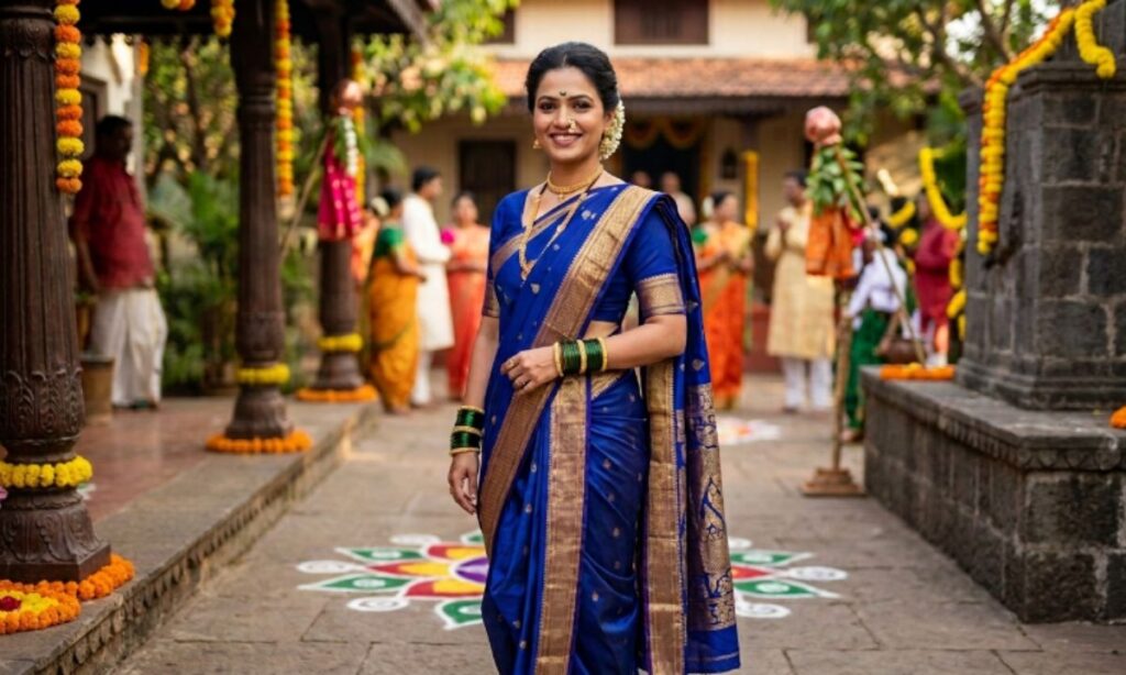 Saree Attitude Caption in Marathi