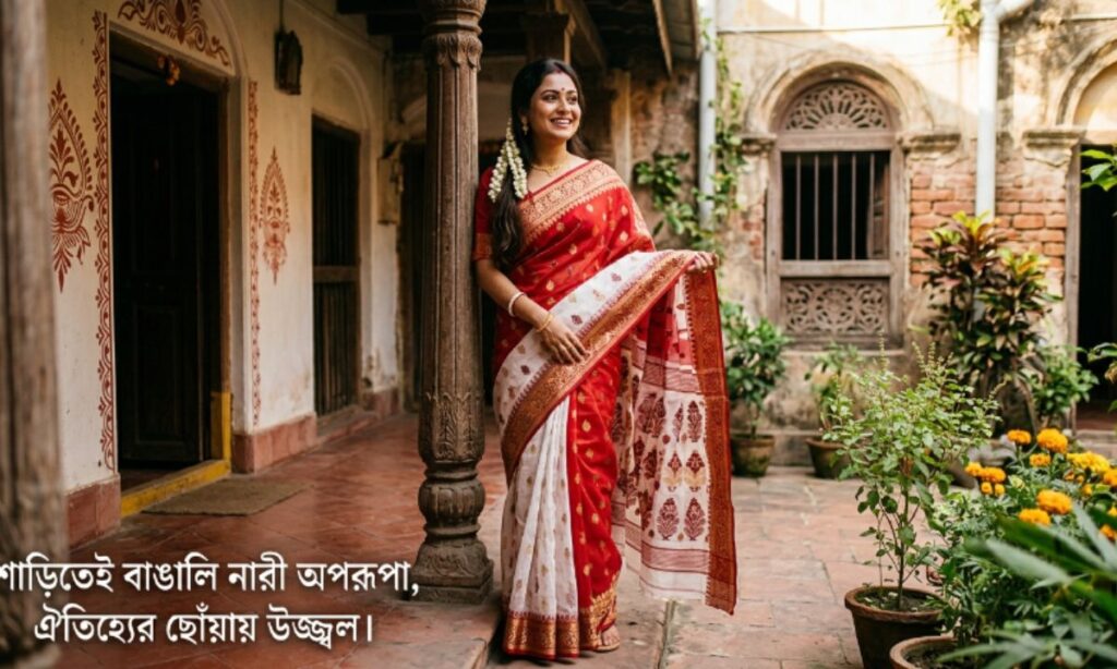 Short saree captions in Bengali