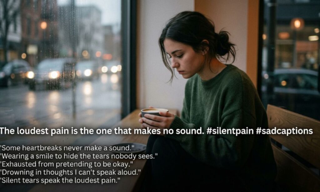 Silent Pain Sad Captions for Instagram