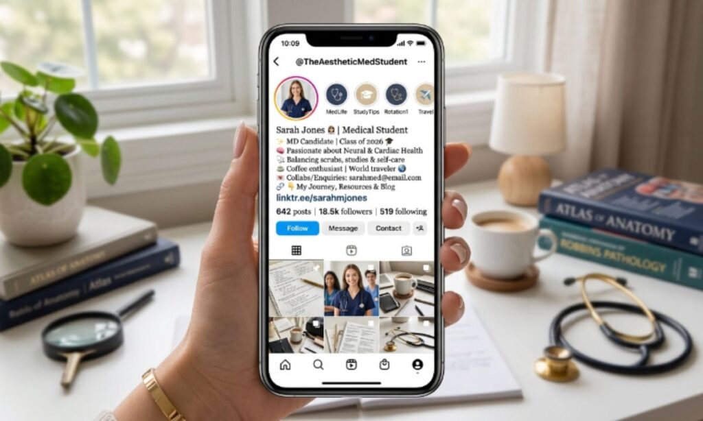 Stylish Instagram Bio for Medical Students