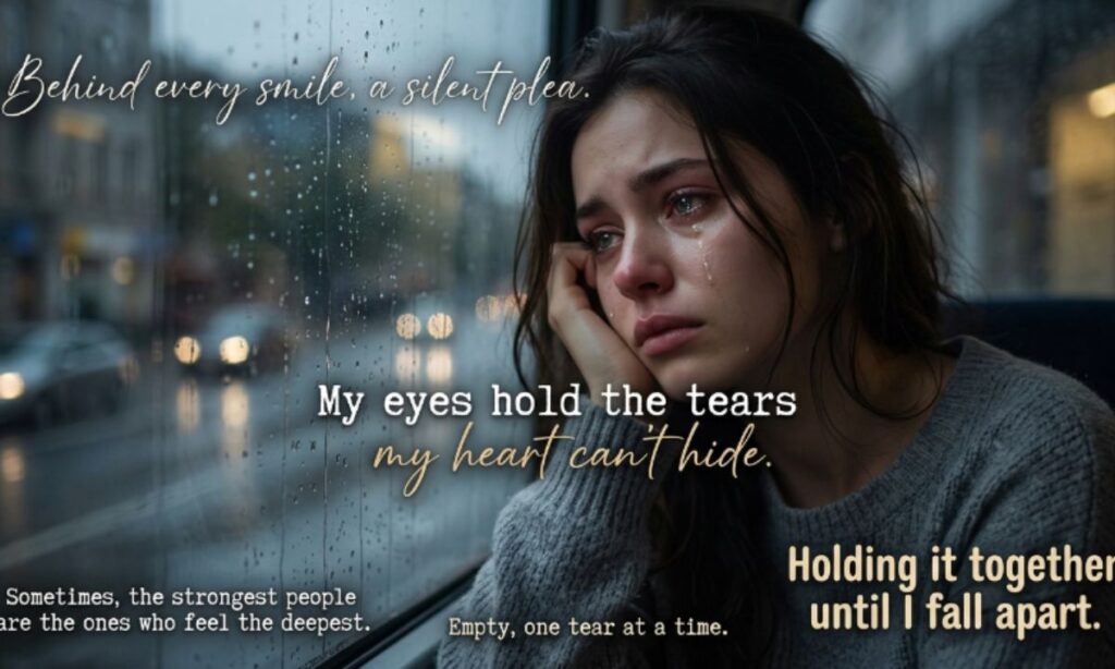 Tearful Sad Captions for Instagram