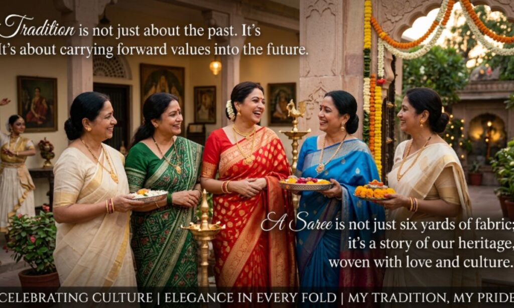 Traditional Saree Captions That Celebrate Culture