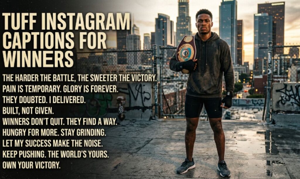 Tuff Instagram Captions for Winners