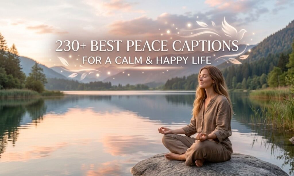 230+ Best Peace Captions for a Calm & Happy Life