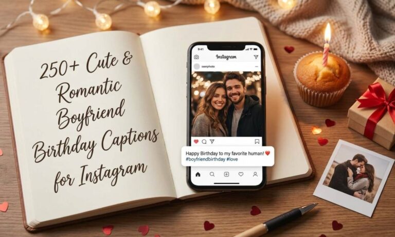 250+ Cute & Romantic Boyfriend Birthday Captions for Instagram