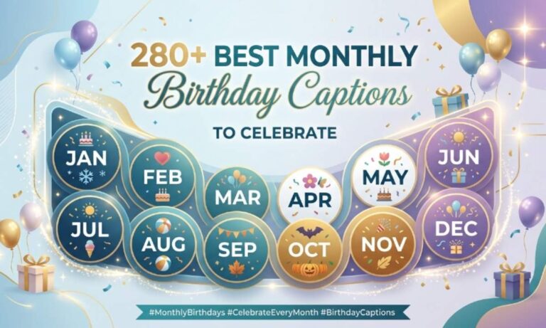 280+ Best Monthly Birthday Captions to Celebrate