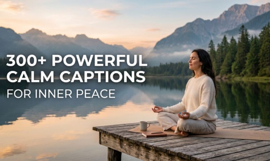 300+ Powerful Calm Captions for Inner Peace