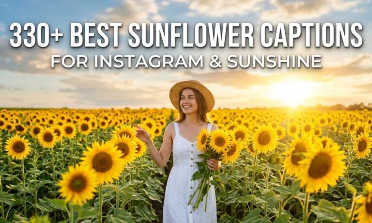 330+ Best Sunflower Captions for Instagram & Sunshine