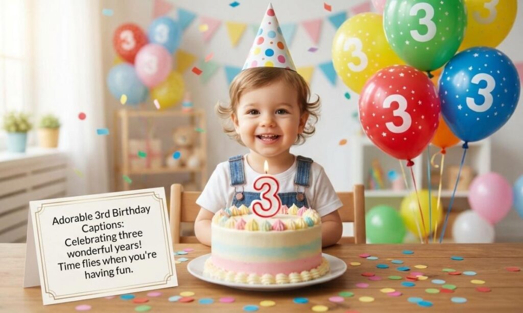 Adorable 3rd Birthday Captions