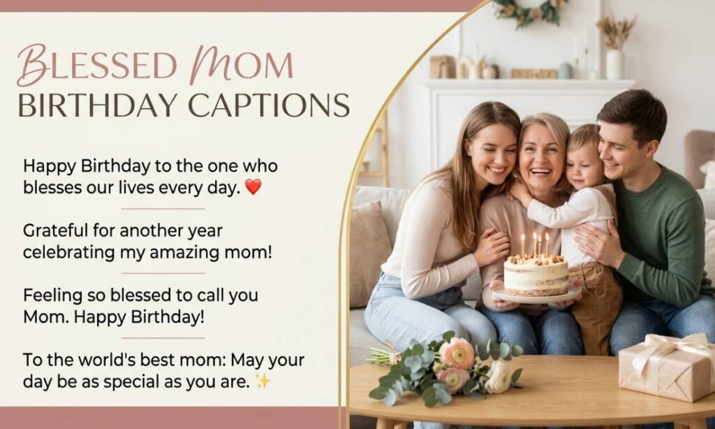 Blessed Mom Birthday Caption