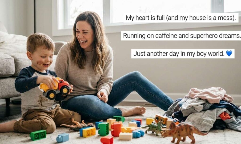 Captions for Everyday Life as a Boy Mom
