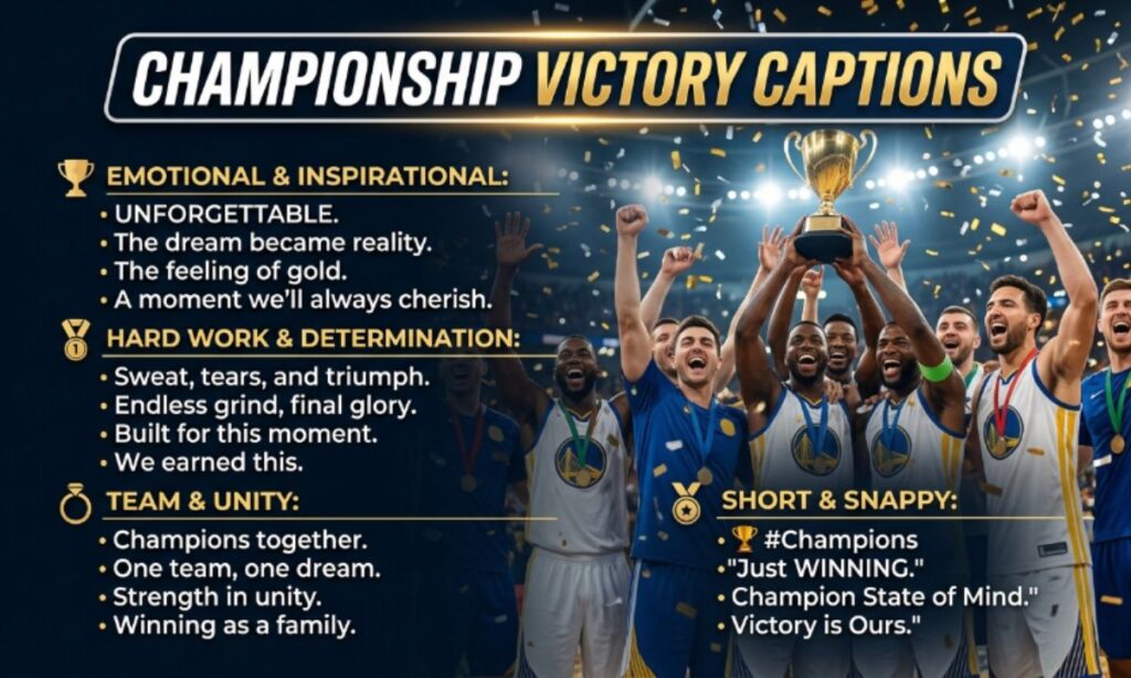 Championship Victory Captions