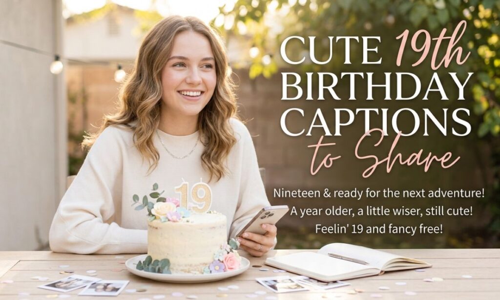 Cute 19th Birthday Captions to Share