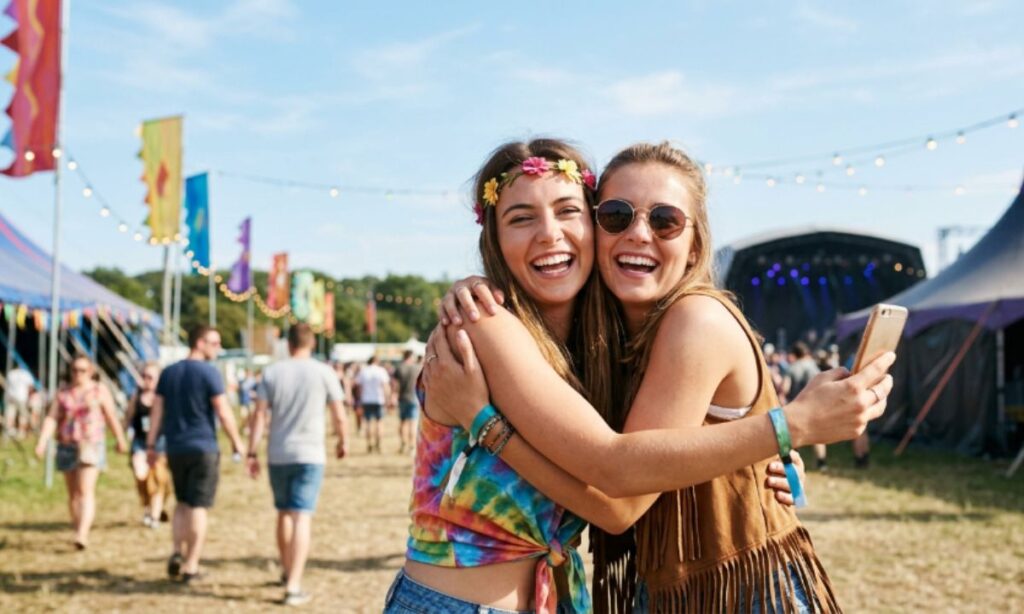 Festival Captions with Sister