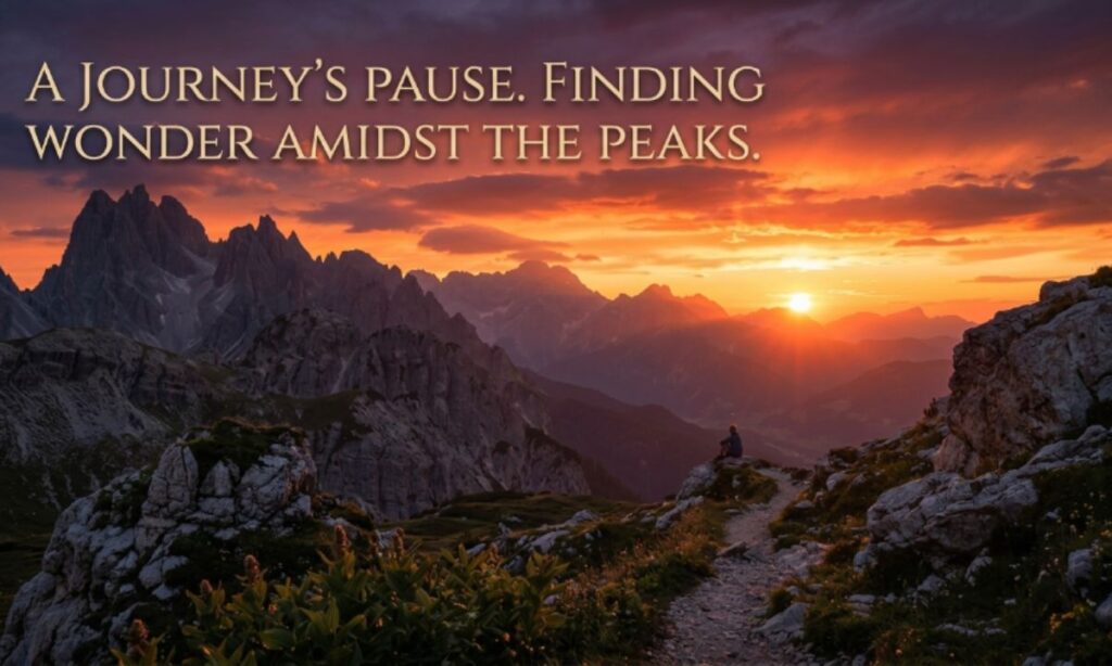 Mountain Sunset Captions