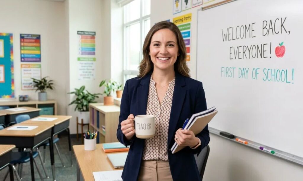 Teacher First Day Captions